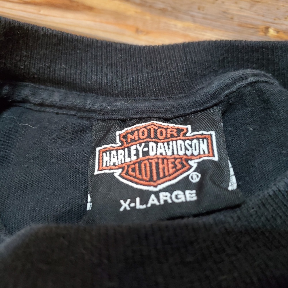 Vintage 1990 Harley Davidson Faded Packed Ready Party T Shirt Black XL Holoubek - Picture 3 of 7